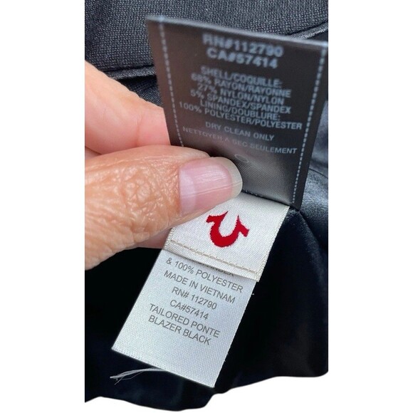 TRUE RELIGION Men’s CASUAL TAILORED PONTE BLAZER JACKET Long Sleeve STRETCH sz S - Picture 14 of 15